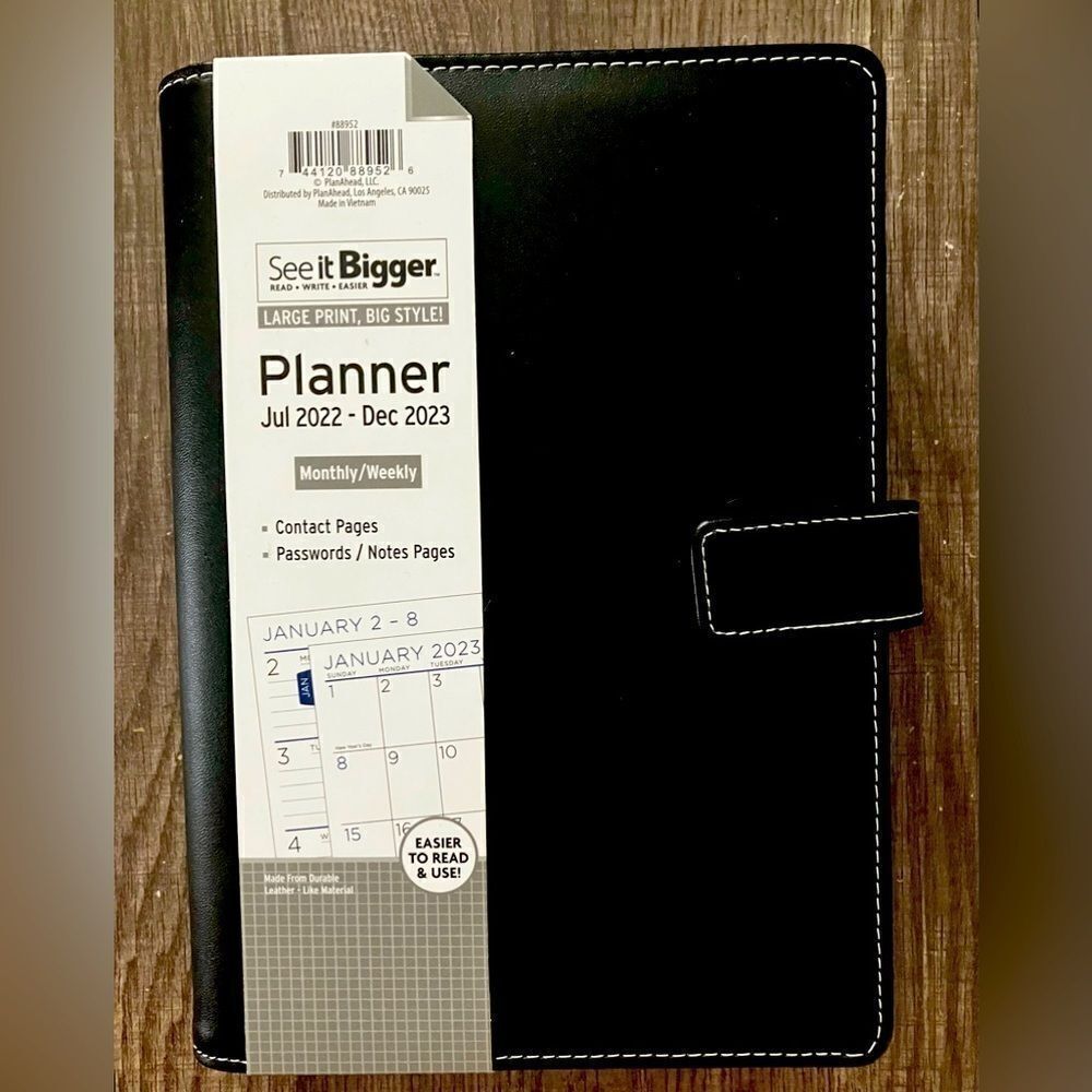 Planner Jul 2022/Dec2023 Monthly / Weekly Organizational Office Supplies